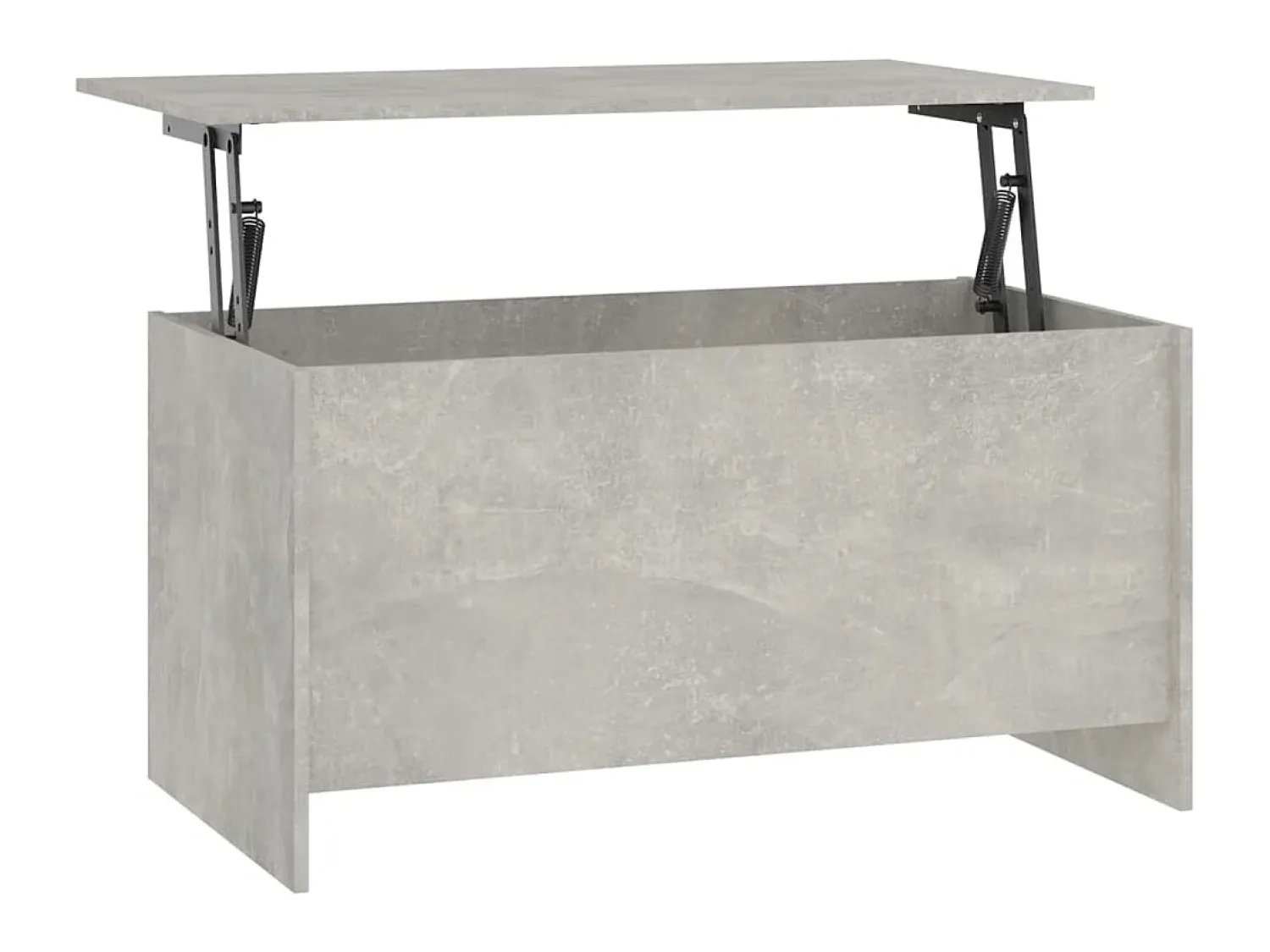 Mesa De Centro| Mesa de centro 102x55,5x52,5cm madeira processada cinza cimento PT750674 Cinzento
