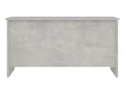 Mesa De Centro| Mesa de centro 102x55,5x52,5cm madeira processada cinza cimento PT750674 Cinzento