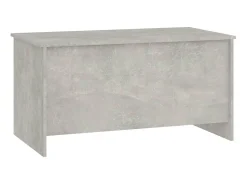 Mesa De Centro| Mesa de centro 102x55,5x52,5cm madeira processada cinza cimento PT750674 Cinzento