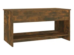 Mesa De Centro| Mesa de centro 102x50x52,5cm madeira processada carvalho fumado PT818409 Castanho