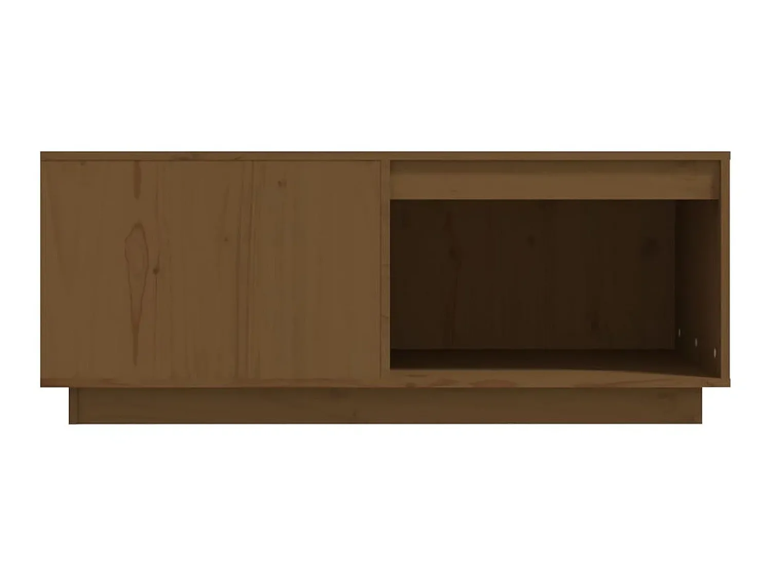 Mesa De Centro| Mesa de centro 100x101x40,5cm madeira pinho maciça mel PT204040 Castanho