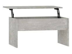 Mesa De Centro* Mesa de centro 80x50,5x41,5cm madeira processada cinza cimento PT404327 Cinzento