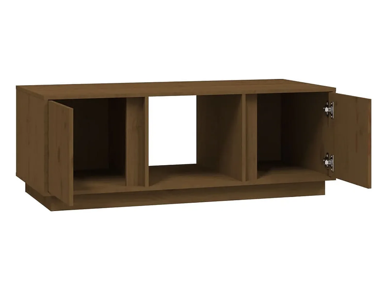Outlet vidaxl Mesa de centro 110x50x40cm madeira de pinho maciça castanho mel Natural claro