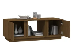 Outlet vidaxl Mesa de centro 110x50x40cm madeira de pinho maciça castanho mel Natural claro