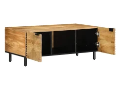 Mesa De Centro|vidaxl Mesa de centro 100x54x40cm madeira de mangueira maciça castanho Natural claro