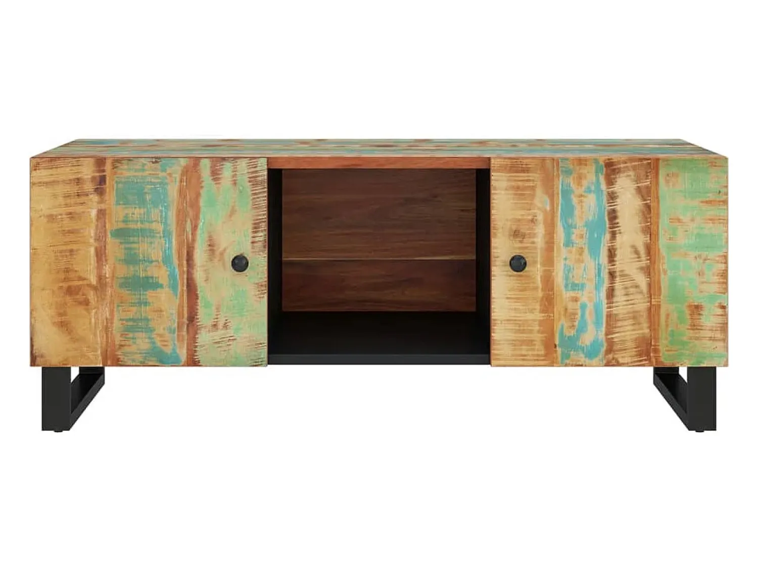 Mesa de centro 100x54x40cm madeira recuperada/derivados madeira PT982705^ Mesa De Centro