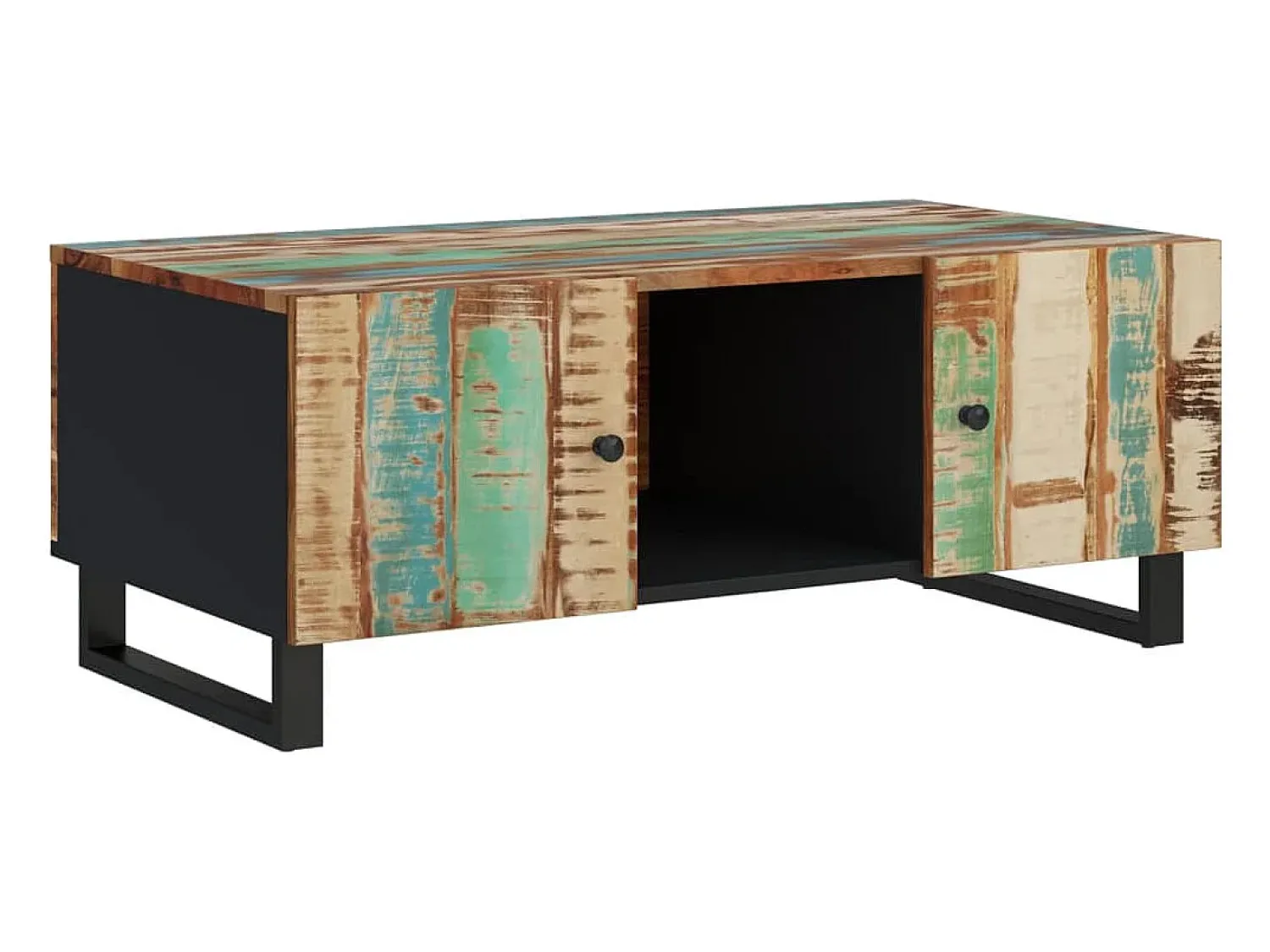 Mesa de centro 100x54x40cm madeira recuperada/derivados madeira PT982705^ Mesa De Centro