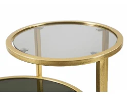 Dmora Mesa de centro Yoko, Mesa de centro baixa, Porta-revistas para sofá, Prateleira de sala, 50x40 h61 cm,^ Mesa De Apoio