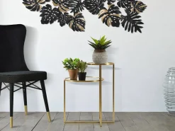 Dmora Mesa de centro Yoko, Mesa de centro baixa, Porta-revistas para sofá, Prateleira de sala, 50x40 h61 cm,^ Mesa De Apoio