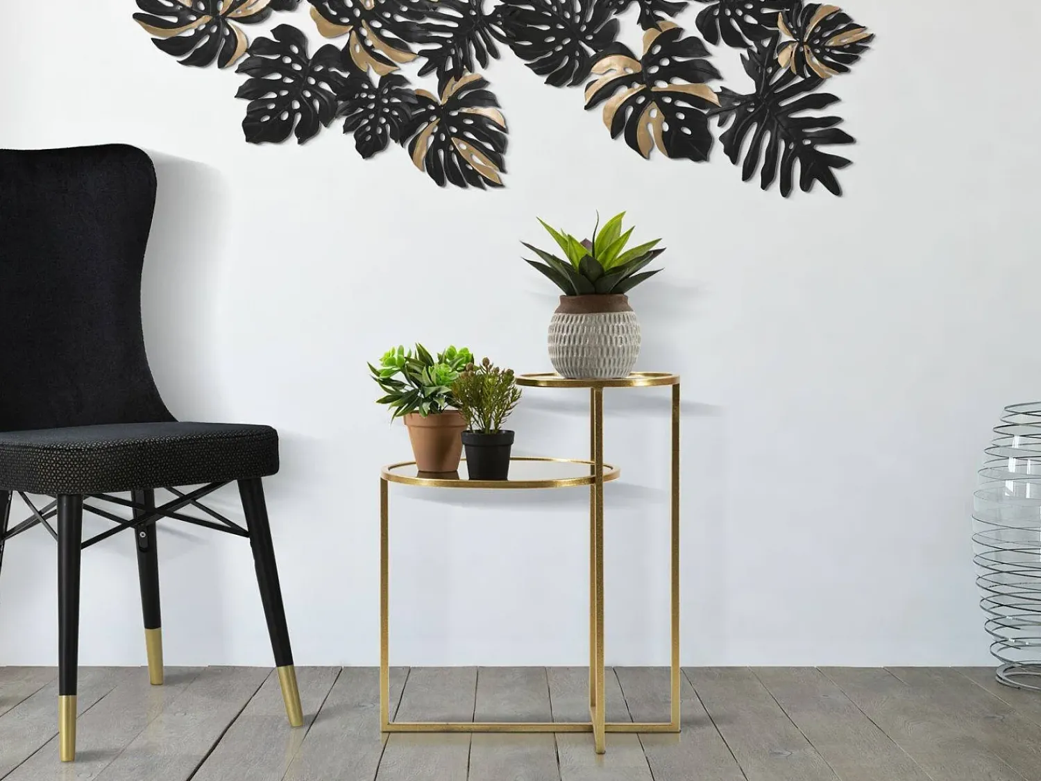 Dmora Mesa de centro Yoko, Mesa de centro baixa, Porta-revistas para sofá, Prateleira de sala, 50x40 h61 cm,^ Mesa De Apoio