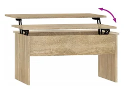 Best vidaxl Mesa de centro80x50,5x41,5cm madeira processada carvalho sonoma Natural claro