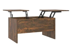 Mesa De Centro| Mesa de centro80x50x42,5cm madeira processada carvalho fumado PT954374 Castanho