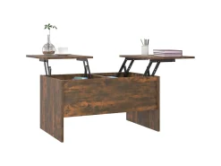Mesa De Centro| Mesa de centro80x50x42,5cm madeira processada carvalho fumado PT954374 Castanho