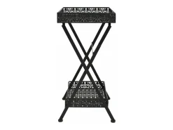 Discount Mesa de chá dobrável estilo vintage metal 58x35x72 cm PT629125 Preto