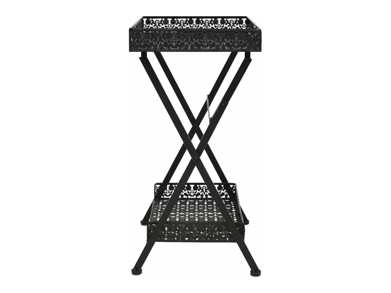 Discount Mesa de chá dobrável estilo vintage metal 58x35x72 cm PT629125 Preto