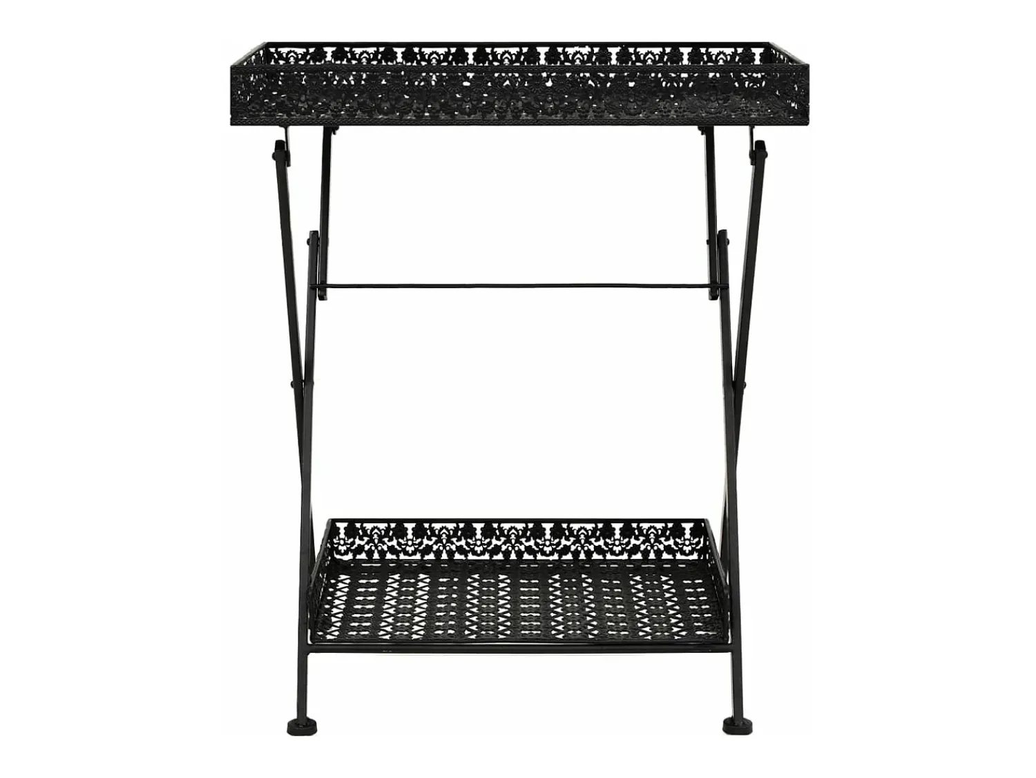 Discount Mesa de chá dobrável estilo vintage metal 58x35x72 cm PT629125 Preto