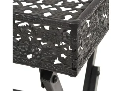 Discount Mesa de chá dobrável estilo vintage metal 58x35x72 cm PT629125 Preto