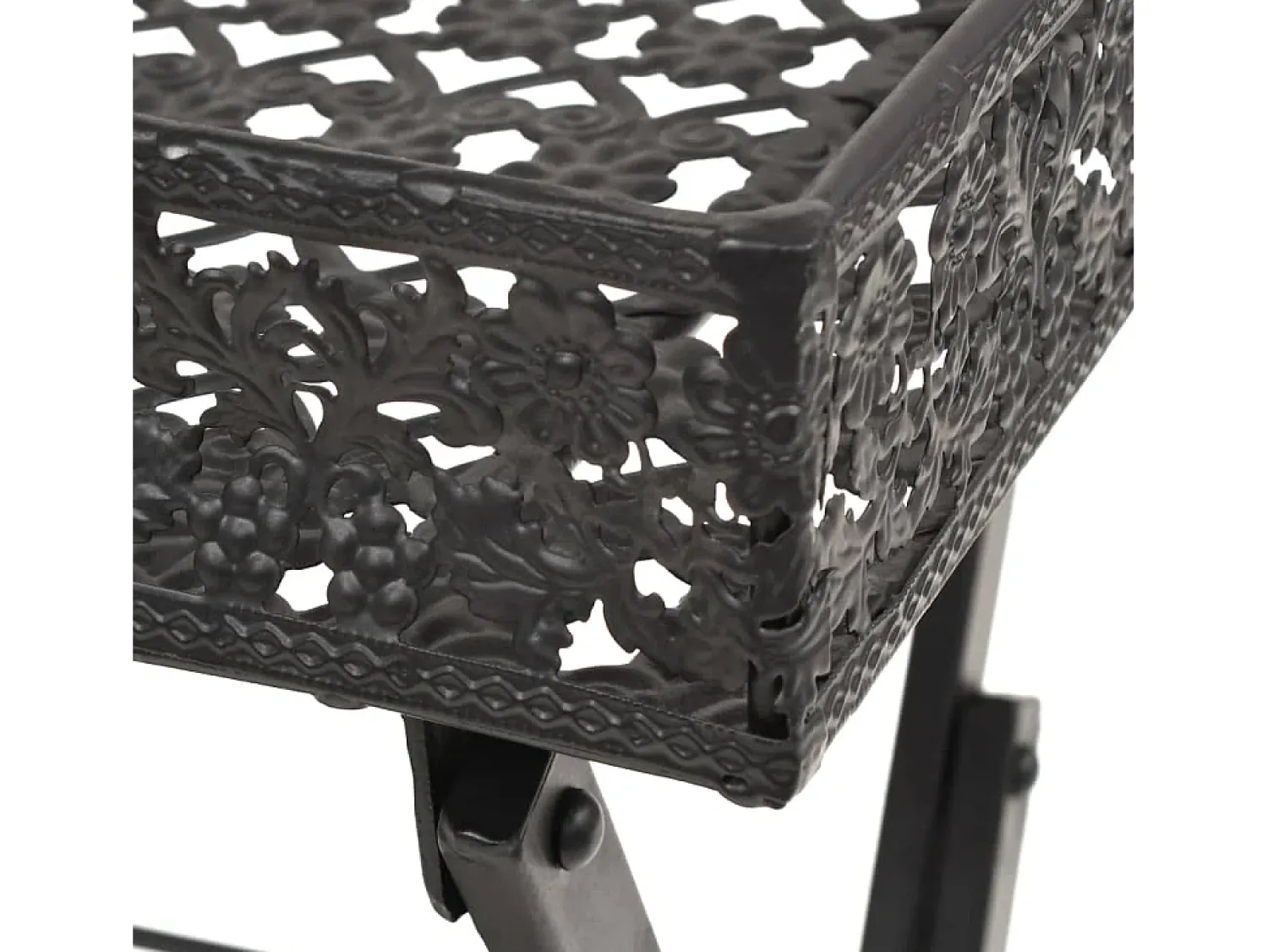 Discount Mesa de chá dobrável estilo vintage metal 58x35x72 cm PT629125 Preto