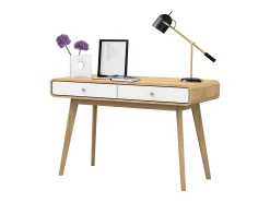 Loft24 Mesa de computador com tampo elevável em MDF roxo^ Consola