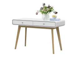Consola*Loft24 Mesa de computador com tampo elevável em MDF verde Branco