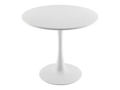 Mesa De Apoio* Mesa de Conjunto SucceBuy Mesa de Jantar Redonda em Madeira de 80 cm para 2 a 4 Pessoas (Só Mesa) Branco