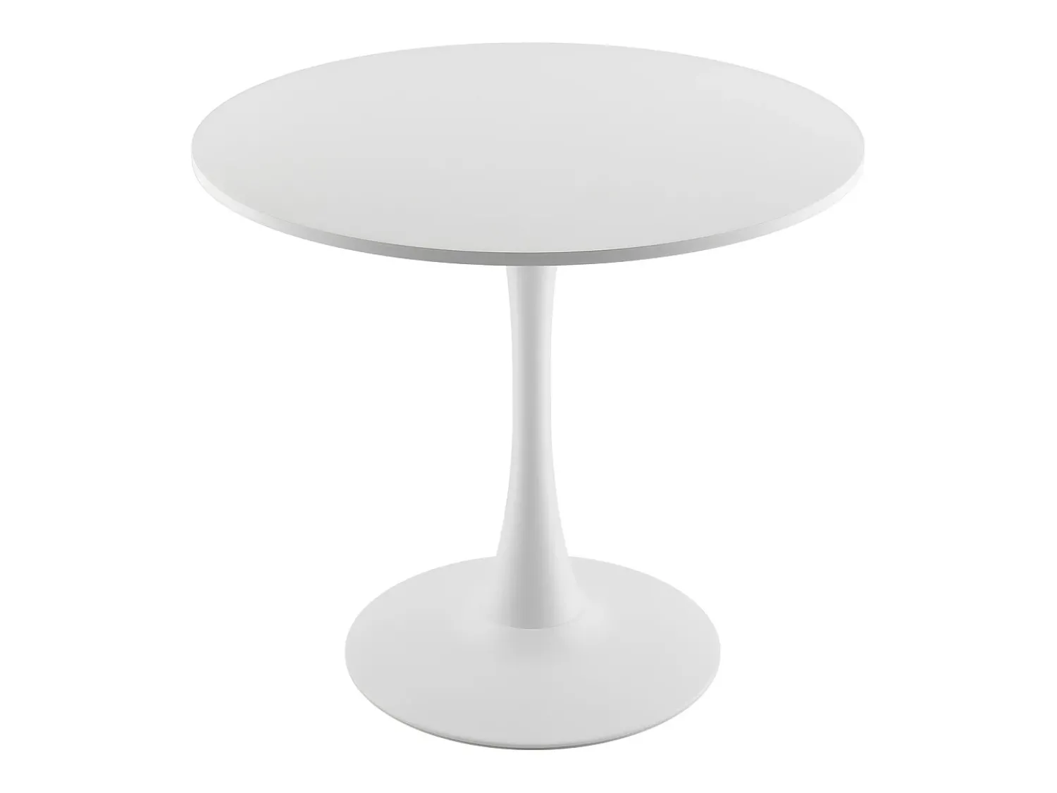 Mesa De Apoio* Mesa de Conjunto SucceBuy Mesa de Jantar Redonda em Madeira de 80 cm para 2 a 4 Pessoas (Só Mesa) Branco