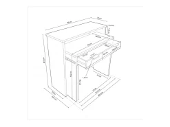 Consola|duehome Mesa de consola Aput Cinzento