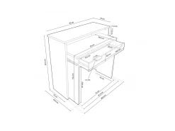 Consola|duehome Mesa de consola Aput Cinzento