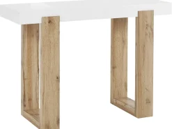 Consola|Loft24 Mesa de consola com 1 gaveta em madeira maciça branca Branco