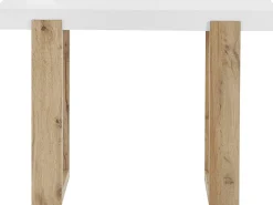 Consola|Loft24 Mesa de consola com 1 gaveta em madeira maciça branca Branco