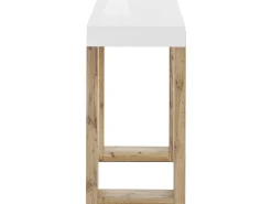 Consola|Loft24 Mesa de consola com 1 gaveta em madeira maciça branca Branco