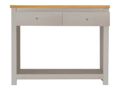 Consola*Loft24 Mesa de consola com 2 gavetas em MDF cinzento Natural claro