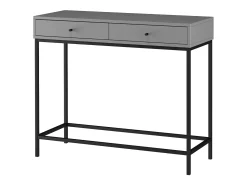 Loft24 Mesa de consola com 1 prateleira em imitação de mármore - estrutura metálica^ Consola