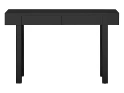 Merax Mesa de consola elegante para hall de entrada - 120 x 35,5 x 76,5 cm - com gavetas + pés ajustáveis - MDF - preta^ Consola