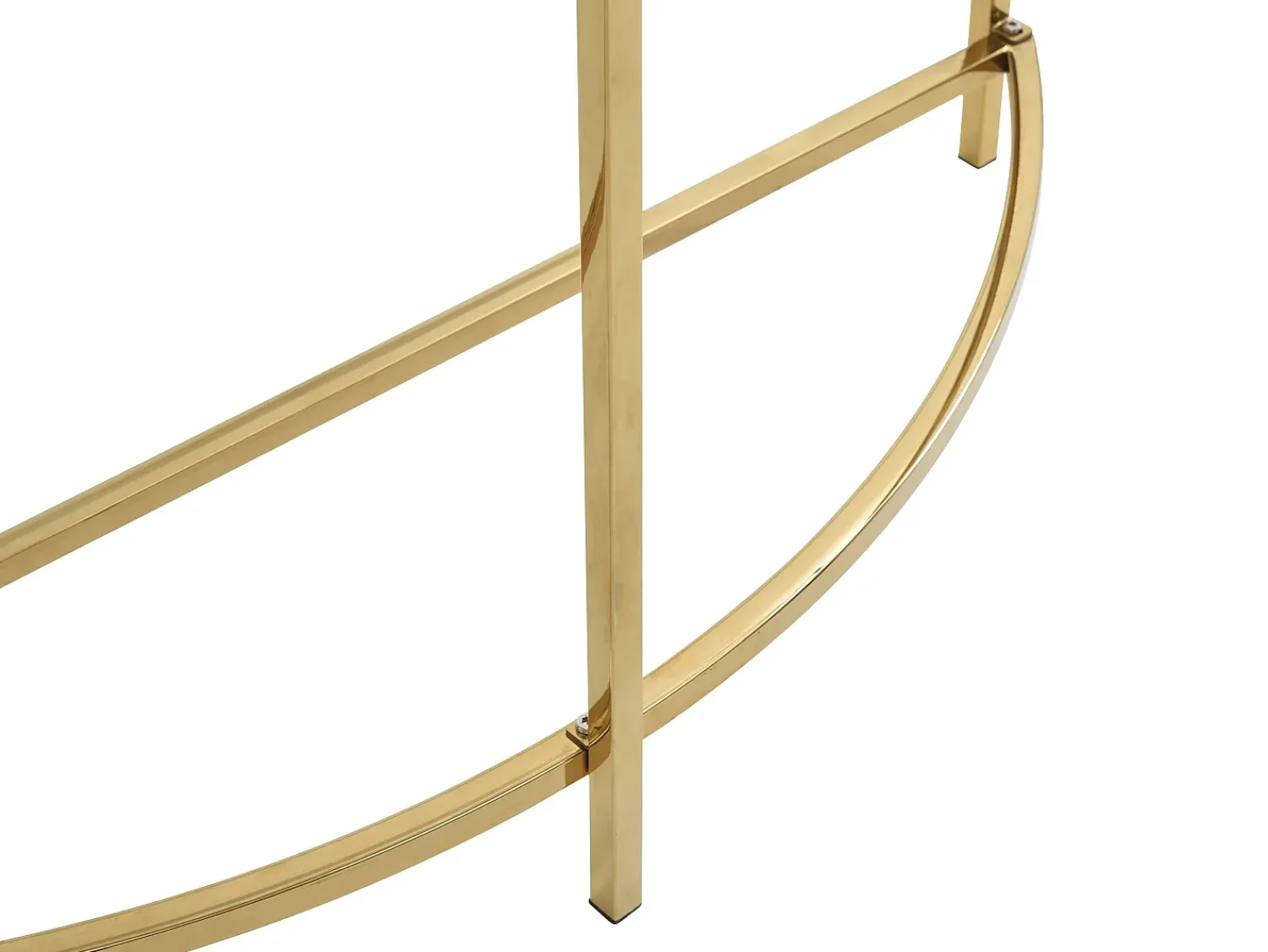 Discount Vente-unique Mesa de consola em cerâmica e aço inoxidável - Efeito mármore branco e dourado - CILÍNDRICA Branco / Dourado