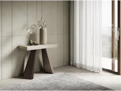 New ITAMOBY Mesa de consola extensível 90x40/196 cm Diamante Small cashmere Cinzento