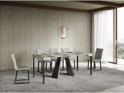 New ITAMOBY Mesa de consola extensível 90x40/196 cm Diamante Small cashmere Cinzento