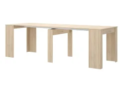 Consola*Vente-unique Mesa de consola extensível para 10 pessoas - 4 extensões - Cor natural clara - ONEGA Natural claro