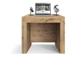 Consola| Mesa de consola extensível em madeira, acabamento em carvalho rústico 90×45-90×295 cm - GAIOLE Castanho