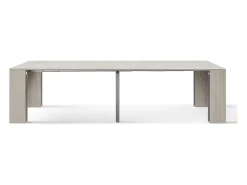 Consola| Mesa de consola extensível em madeira, acabamento em olmo pérola 90×45-90×300 cm - LERICI Taupe