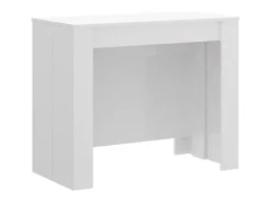 Consola*Vente-unique Mesa de consola extensível para 10 pessoas - 4 extensões - Cor: Branca - ONEGA Branco