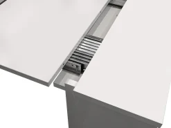 Vente-unique Mesa de consola extensível para 12 lugares - 6 extensões - Branca - ONEGA^ Consola