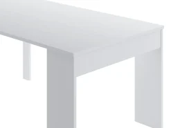 Vente-unique Mesa de consola extensível para 12 lugares - 6 extensões - Branca - ONEGA^ Consola
