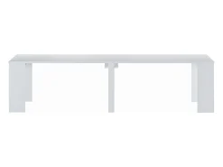 Vente-unique Mesa de consola extensível para 12 lugares - 6 extensões - Branca - ONEGA^ Consola