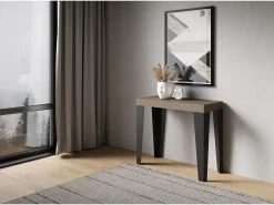 ITAMOBY Mesa de consola extensível 90x40/300 cm Flame Premium cinza pomba^ Consola