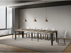 ITAMOBY Mesa de consola extensível 90x40/300 cm Flame Premium cinza pomba^ Consola