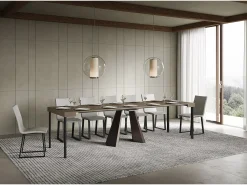 Consola*ITAMOBY Mesa de consola extensível 90x40/300 cm Cinza pomba diamante Taupe