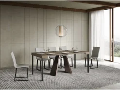ITAMOBY Mesa de consola extensível 90x40/196 cm Diamante Pequena cinza pomba^ Consola