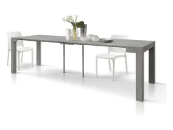 Discount Mesa de consola extensível em cimento com efeito 90×45 cm - 90×300 cm - VIAREGGIO Cinzento