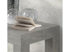 Discount Mesa de consola extensível em cimento com efeito 90×45 cm - 90×300 cm - VIAREGGIO Cinzento